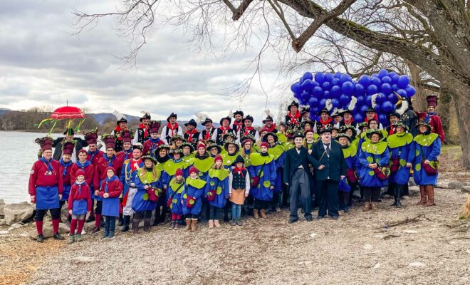 Gruppenbild des Narrenverein Trubedrescher Espasingen