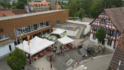 Sommerfest und KiGa Förderverein Jubiläum auf dem Dorfplatz Espasingen